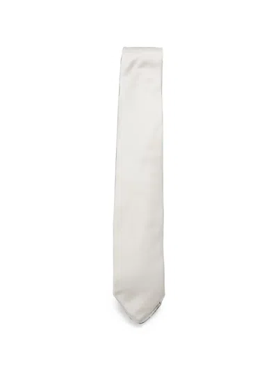 Lardini Pointed-tip Silk Tie In Neutral