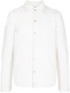 Lardini Pointelle-knit Buttoned Jacket In White