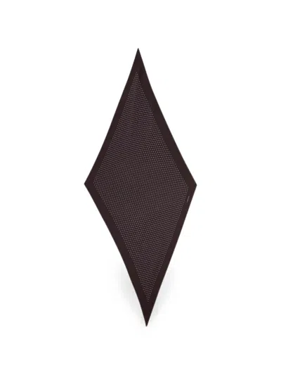 Lardini Polka-dot Diamond-shaped Scarf In Brown