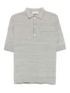 Lardini Textured Beige Polo T-shirt With Buttoned Placket