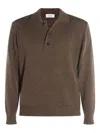 Lardini Polo-collar Sweater In Brown