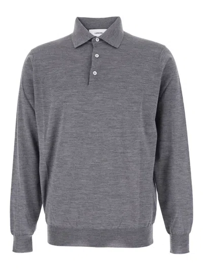 LARDINI POLO-COLLAR SWEATER
