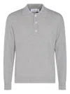 Lardini Ribbed Cuff Crewneck Sweater Design In Gray