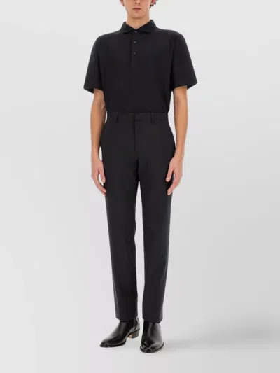 Lardini Polo Shirt Collared Short Sleeves In Black