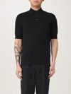 Lardini Knitted Polo. In Black