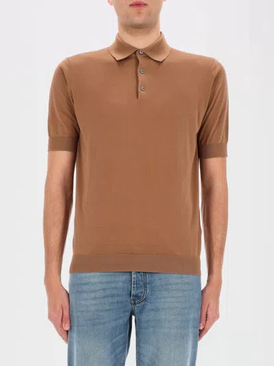Lardini Polo Shirt Men  In Brown