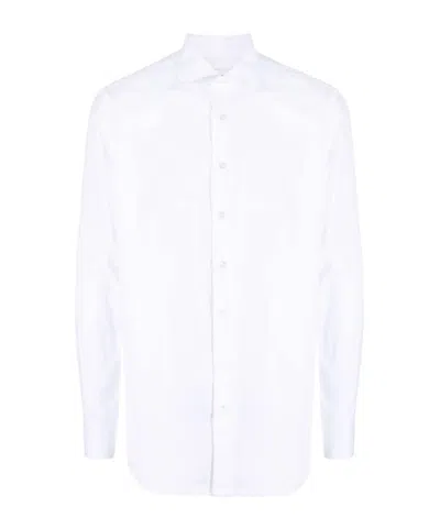 LARDINI POPLIN BUTTON-UP COTTON SHIRT
