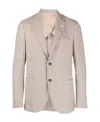 Lardini Pota Houndstooth-pattern Blazer In Nude