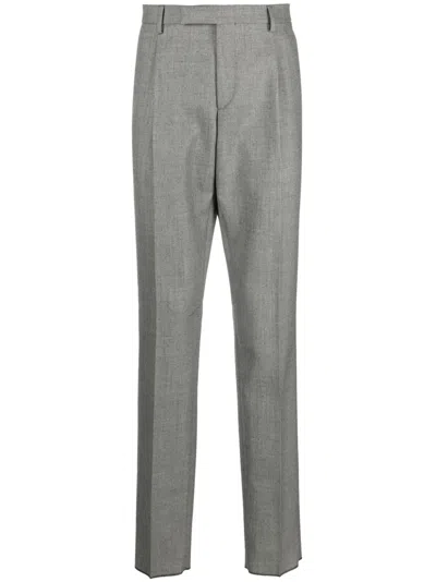 Lardini Single-pleat Wool Tailored Trousers In Black