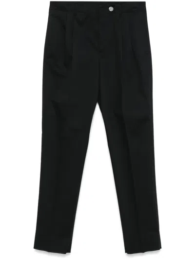 Lardini Pressed-crease Trousers In Black