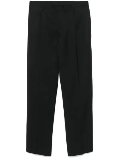 Lardini Pressed-crease Trousers In Black