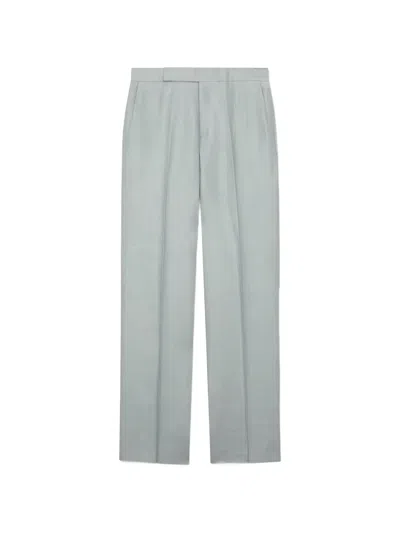 Lardini Pressed-crease Straight-leg Trousers In Gray