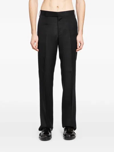 Lardini Pressed-crease Trousers In Black