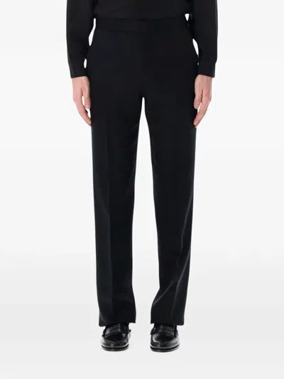 Lardini Pressed-crease Trousers In Black