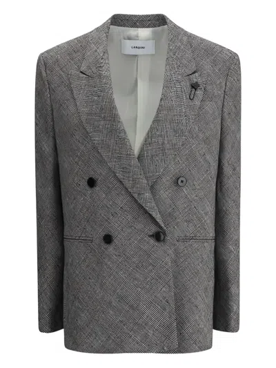 Lardini Prince De Galles Women's Blazer In Grey