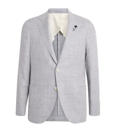 Lardini Single-breasted Tailored Blazer In Gray