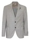 Lardini Prince-of-wales-check Blazer In Gray
