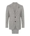 Lardini Prince-of-wales-check Wool Suit In Gray
