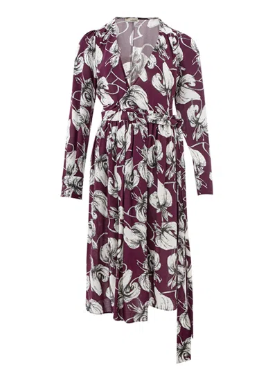 LARDINI PRINTED DRESS WITH INTERLOCKING