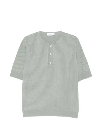 Lardini Quarter-button Sweater In Green