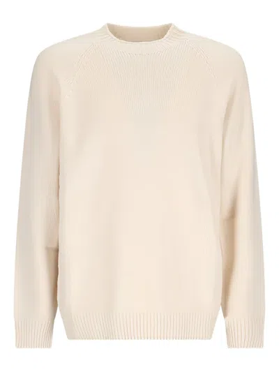 Lardini Raglan-sleeve Crew-neck Sweater In Neutral