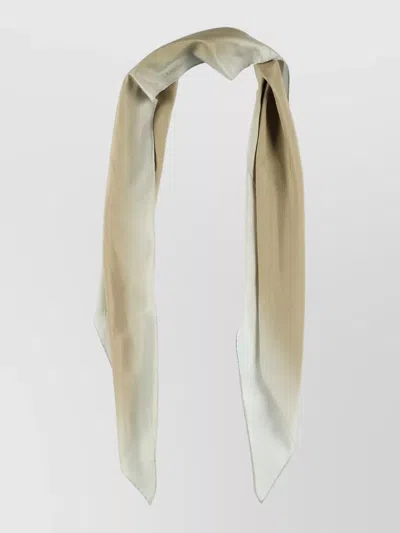 LARDINI RECTANGULAR COTTON SILK SCARF GEOMETRIC PATTERN