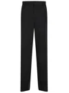 Lardini Trousers With Pleated Front And Belt Loops In Black