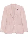 Lardini Refined Linen Jacket With Front Button Fastening