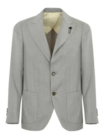 Lardini Regular Drop 7 Jacket In Light Grey