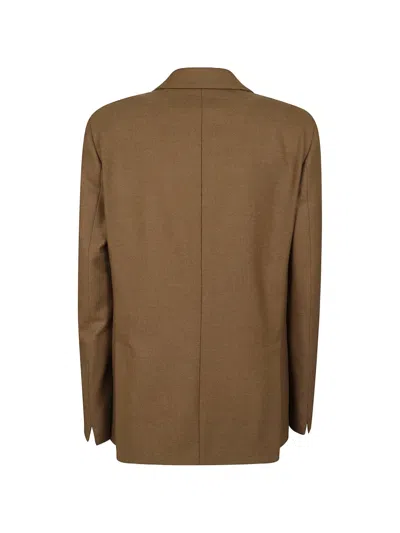 Lardini Regular-fit Single-breasted Blazer In Brown
