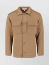 Lardini Relaxed Fit Jacket Front Pockets In Brown