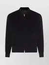 Lardini Wool Zip-front Bomber Jacket In Black