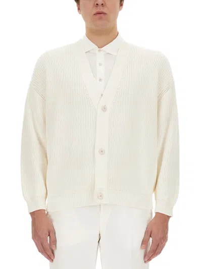 Lardini Cotton Cardigan In Neutral