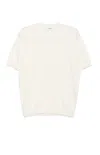 Lardini Relaxed Fit White Short-sleeved T-shirt In Neutral