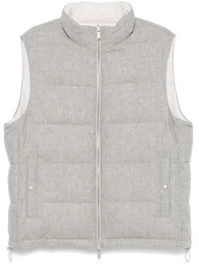 Lardini Reversible Gilet In Grey