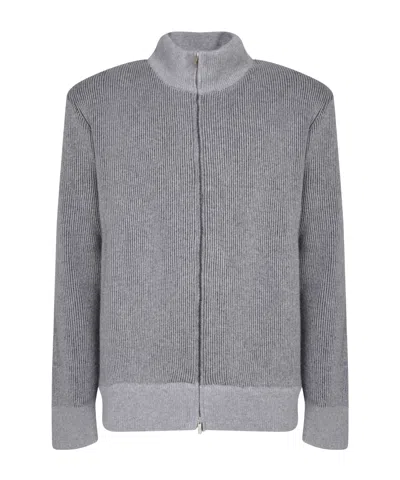 LARDINI LARDINI HIGH-NECK ZIPPED CARDIGAN