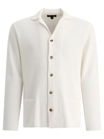 Lardini Ribbed Cardigan Knitwear White