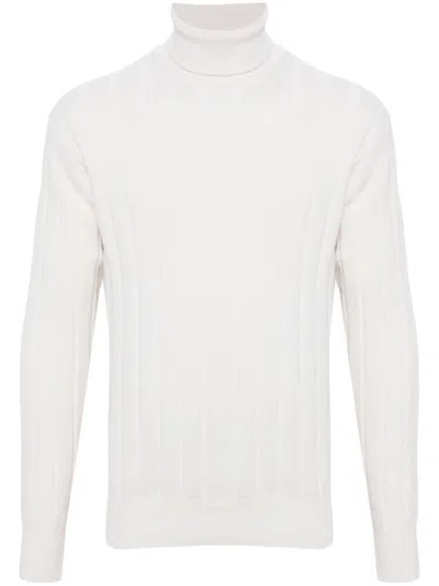 LARDINI RIBBED-KNIT SWEATER
