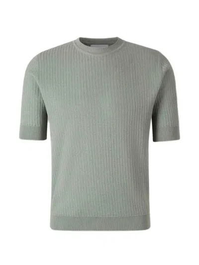 Lardini Ribbed-knit T-shirt In Green
