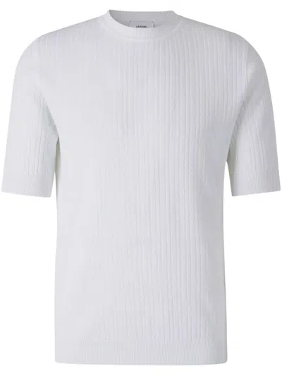 Lardini Ribbed-knit T-shirt In White