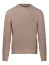 Lardini Ribbed-knit Wool Sweater In Neutral