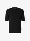 Lardini Ribbed Linen T-shirt In Black