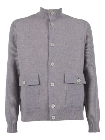 Lardini Double Knitted Jacket Clothing In Gray