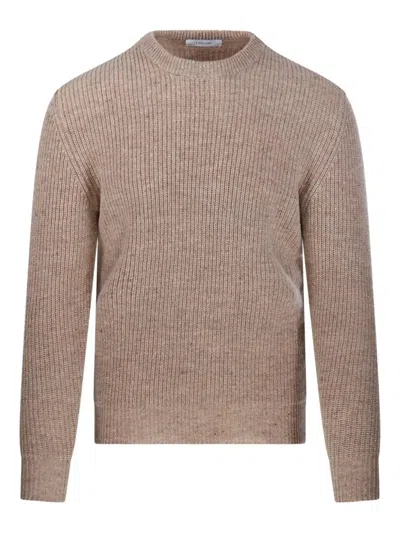 Lardini Ribbed-knit Wool Sweater In Neutral