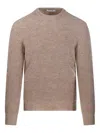 Lardini Ribbed-knit Wool Sweater In Neutral