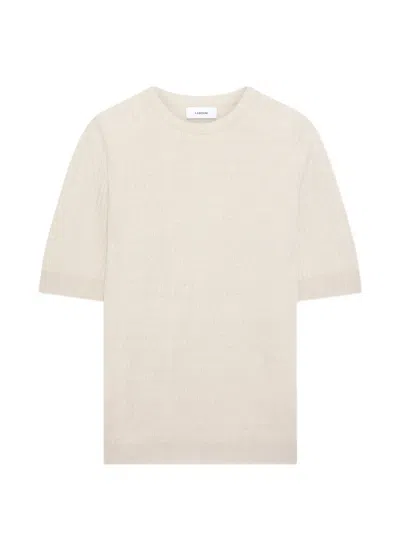 Lardini Ribbed T-shirt In Neutral