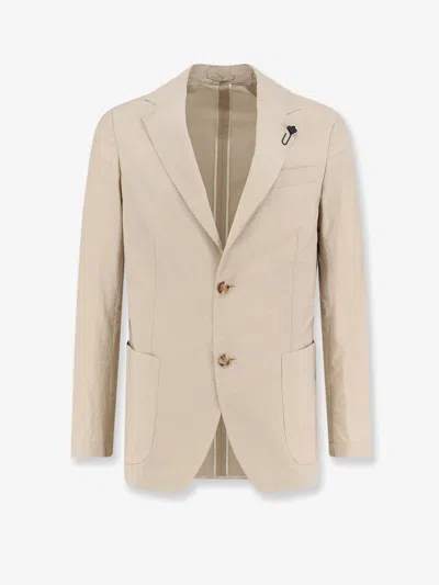 Lardini Rieti Cotton Blend Blazer In Metallic