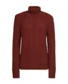 Lardini Wool Blend Woven Knit Pullover In Brown