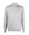 Lardini Roll-neck Fine-knit Wool Jumper In White