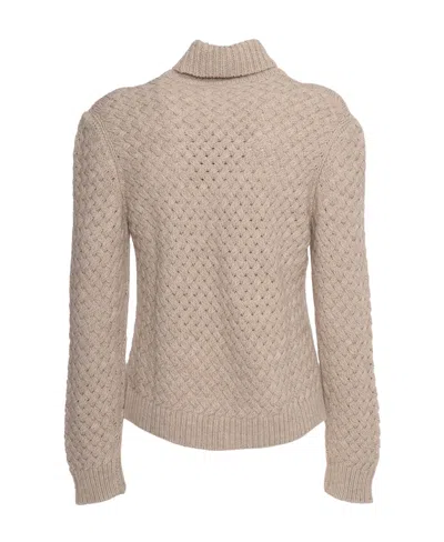 Lardini Roll-neck Pullover Jumper In Nude